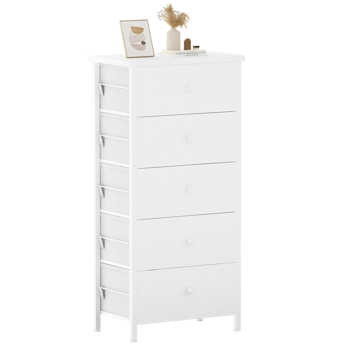 Boluo Tall White Dresser Narrow Dresser Chest Of Drawers Lingerie Chest Skinny Dressers For Closet,Bedroom Modern