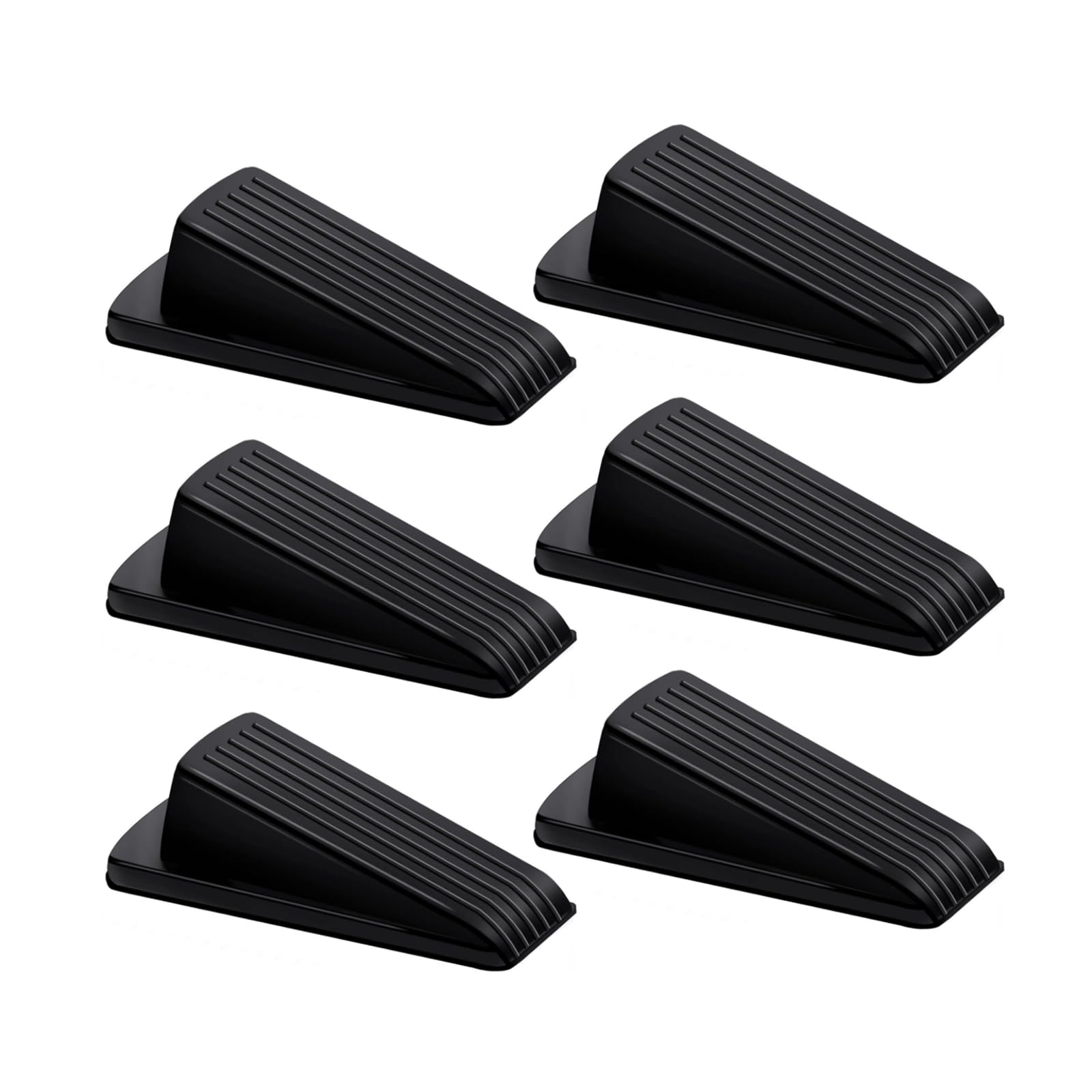 Lesunsul Door Stop, Door Stopper, Door Wedge, 6 Pack Rubber Door Stopper, Rubber Door Stops For Bottom Of Door, Works On All Flo