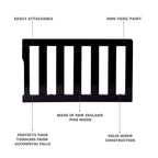 Dream On Me Convertible Crib Toddler Guard Rail In Black, Converts Cribs To Toddler Beds, Solid Wood Construction