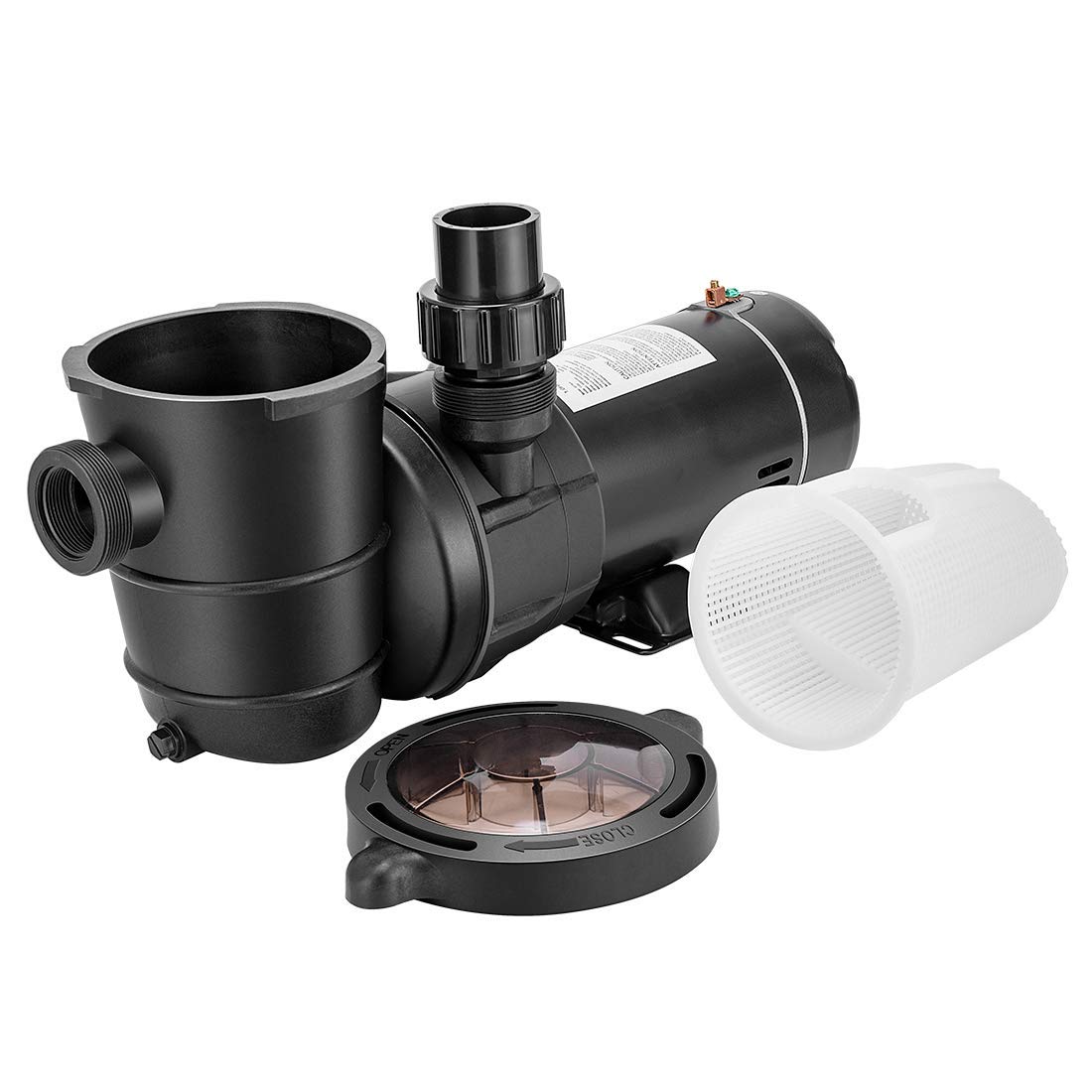 Vivohome 1.0 Hp 5280 Gph Powerful Self Primming Above Ground Swimming Pool Pump With Strainer Basket For 10,000 Gallon Pool, Ene