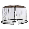 Tiimmgaal 14Ft Black Outdoor Umbrella Net, Suitable For Patio Gazebo And Double Sided Patio Umbrella, Tear-Resistant Mesh Fabric