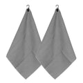 Myartte 2pcs Golf Towels for Golf Bag for Men Women Golfer Microfiber Fabric Waffle Pattern 16??16?(Gray)