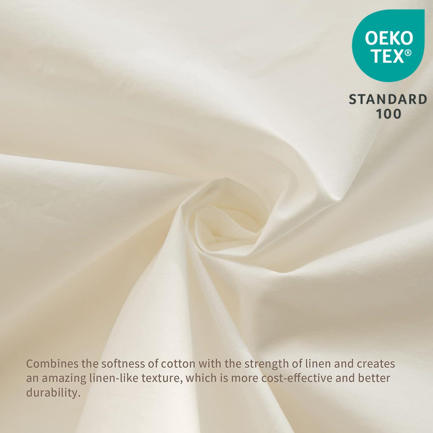 Biselina French Linen Bed Skirt With Pleated Frills 22-Inch Tailored Drop Natural Flax Cotton Blend Dust Ruffle Soft Cozy Farmho