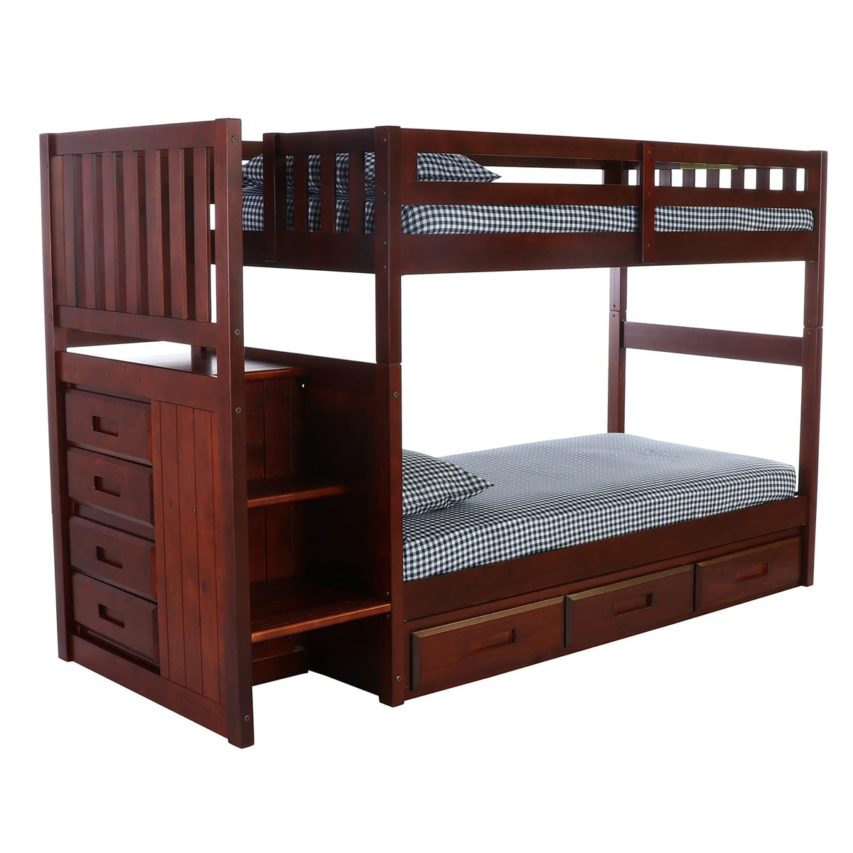 American Furniture Classics 2814-TT-K3-KD Bunk, Twin, Rich Merlot