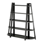 Winsome Adam 3-PC 5-Tier Transitional Solid Wood Shelving Set in Lustrous Black