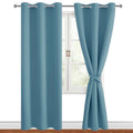 Hiasan Grommet Blackout Curtains for Bedroom, 42 x 84 Inches Long - Thermal Insulated & Light Blocking Window Curtains for Livin