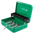 Xydled Cash Box With Money Tray And Key Lock,Tiered,4 Bill / 5 Coin Slots,11.8' X 9.5' X 3.5',Green