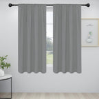 Easy-Going Rod Pocket Blackout Curtains For Bedroom, Room Darkening Window Curtains For Living Room, Thermal Insulated Noise Reduction Solid Window Drapes, 2 Panels(34X63 In, Light Gray)
