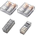 NOIAFZY 4PCS SpaceSaving 7Grid Underwear & Socks Organizer, Multifunctional Drawer Storage Solution for Home, Bedroom, Dorm