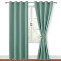 Hiasan Blackout Curtains For Bedroom, 52 X 84 Inches Long - Thermal Insulated & Light Blocking Window Curtains For Living Room, 2 Drape Panels Sewn With Tiebacks, Sage Green