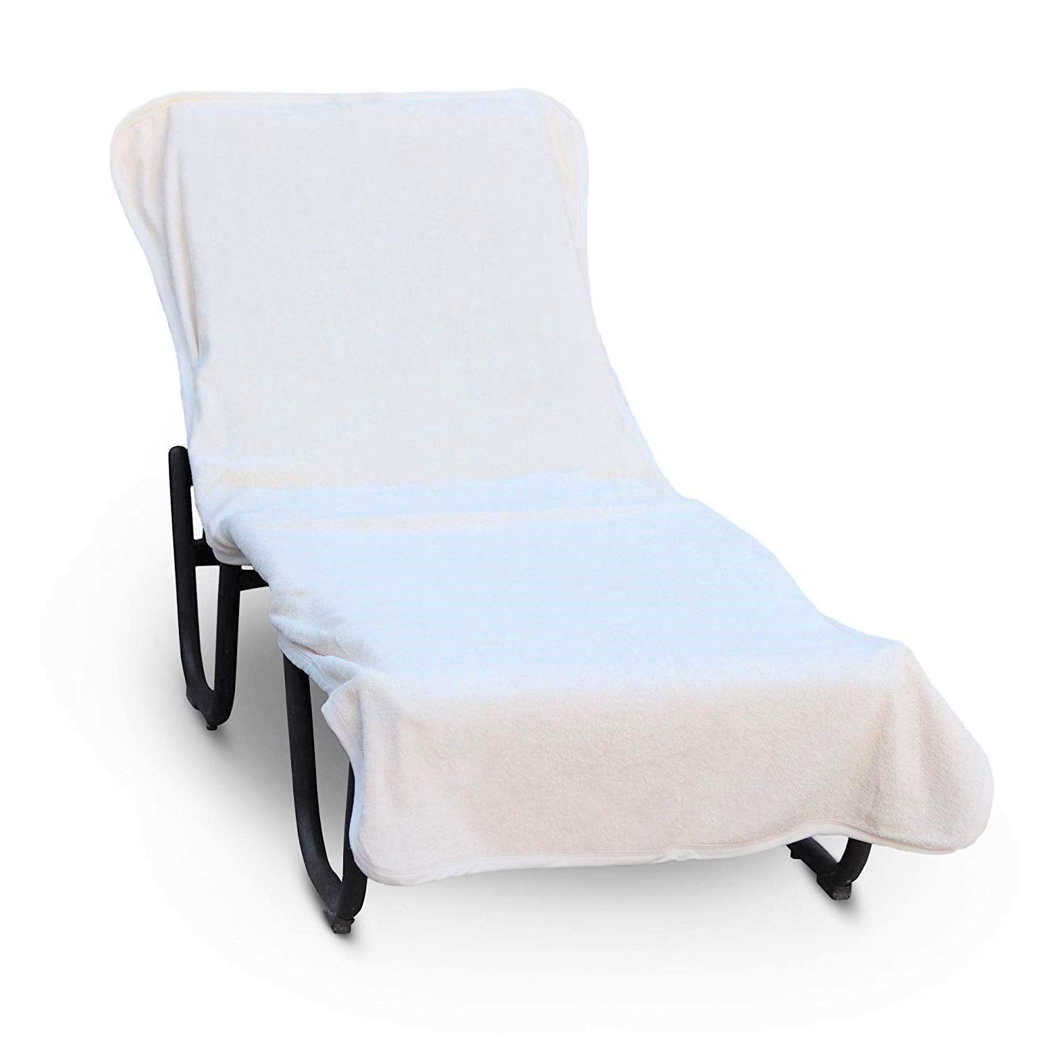 Luxury Hotel Spa Pool Fitted, Solid Terry Cloth Chase Lounge Cover 100% Ring-Spun Turkish Cotton, Soft And Absorbent Hottel Size