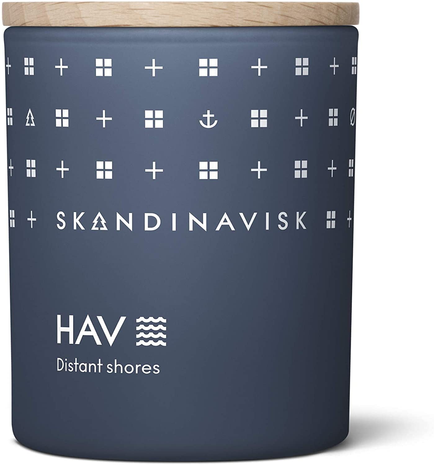 Skandinavisk HAV Sea Mini Scented Candle. Fragrance Notes: Salt Spray and Sea Kelp, Hawthorn and Beach Rose. 2.3 oz.