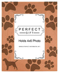 Gifts For All By Rachel Olevia Dog Lover Gift Labrador Retriever Paw Prints Natural Wood Engraved 4x6 Portrait Picture Frame Woo
