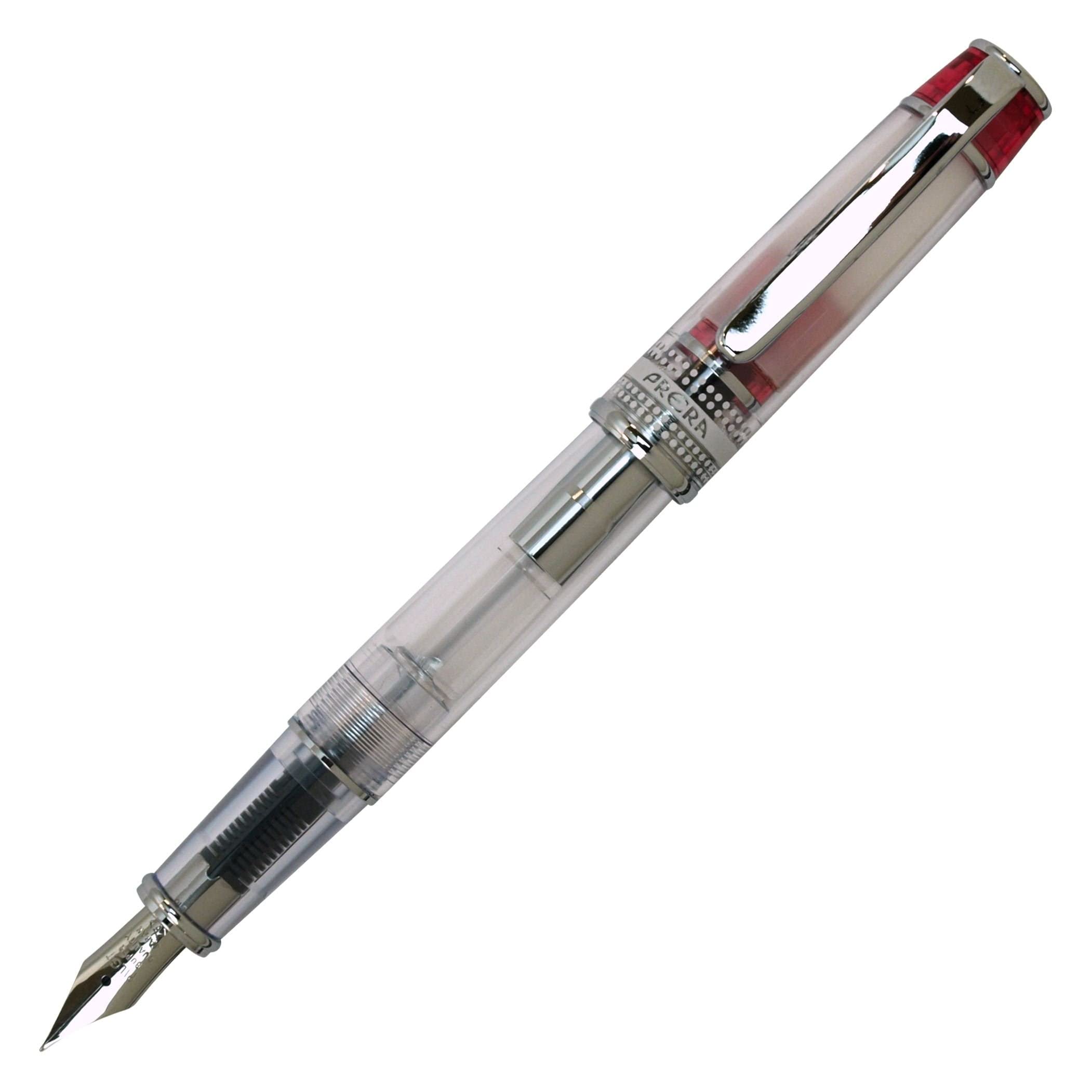 Pilot Prera Iro-Ai Fine-Nib Transparent Red Body Fountain Pen (Fprn-350R-Trf)