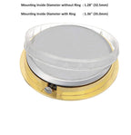 Shoppewatch Mini Clock Insert Quartz Movement Round 1 7/16'' (35Mm) Miniature Clock Fit Up Gold Tone Dial And Bezel Roman Numera