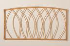Baxton Studio Halia Modern Bohemian Brown Rattan Queen Size Wall-Mount Headboard