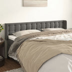 vidaXL Headboard, Upholstered Headboard for Bed Home, Bed Headboard with Ears, Bedroom Furniture, Dark Gray 79.9"x6.3"x30.7"/34.6" Velvet