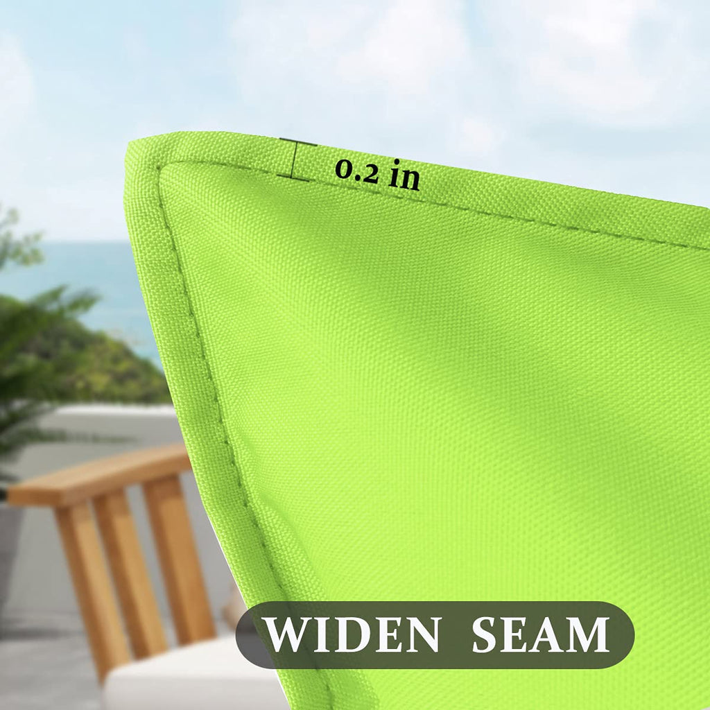 Sofjagetq Green Outdoor Waterproof Throw Pillow Covers 12'X20', Durable Vibrant Decorative Cushion Shem For Patio Funiture, Ga