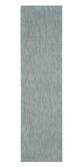 SAFAVIEH Courtyard Collection 23 x 10 Aqua/Grey CY8022 Indoor/ Outdoor Patio Backyard Mudroom Runner Rug