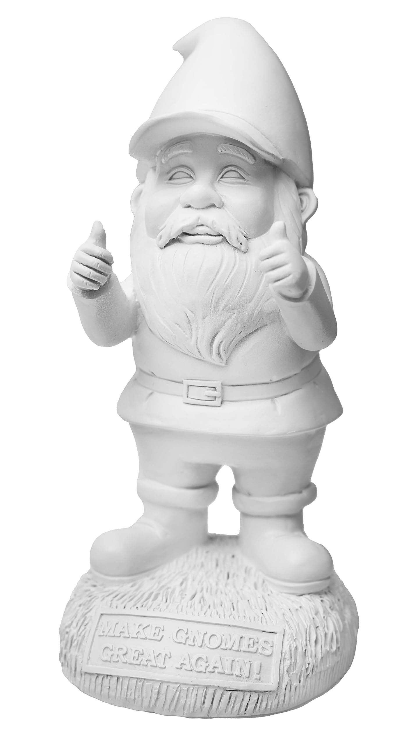 Gnometastic Gnude Gnomes - Unpainted Make Gnomes Great Again Garden Gnome, 9.5 Inches/Diy Paint Your Own Gnome - Funny Garden Gn