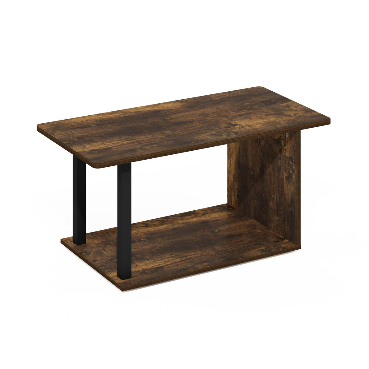 Furinno Basic Home Living Coffee Table, Amber Pine/Black