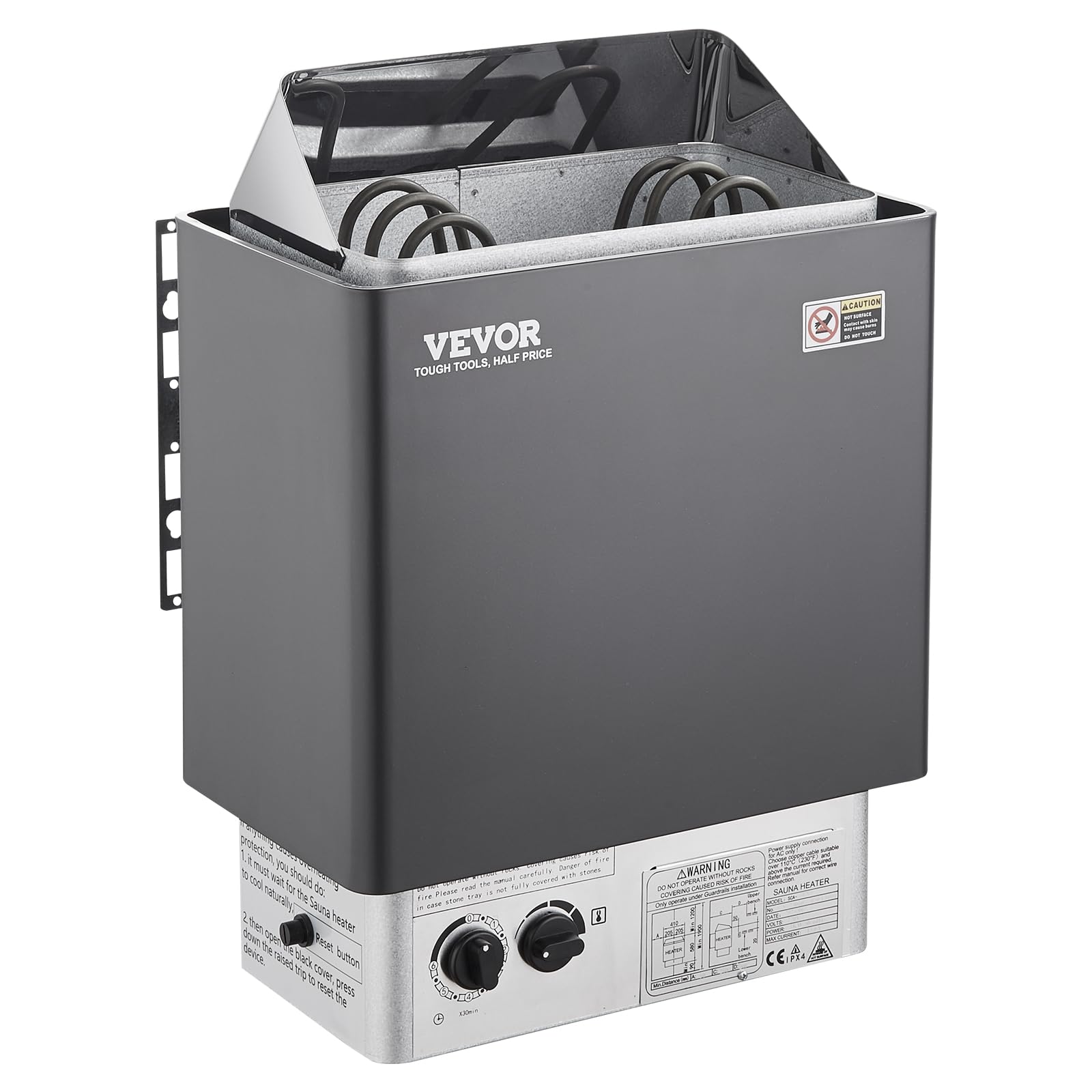 Vevor Sauna Heater, 3Kw 220V Electric Sauna Stove, Steam Bath Sauna Heater With Built-In Controls, 3H Timer And Adjustable Temp