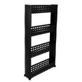 Navrang 4 Layer B;Ack Slim Multipurpose Plastic Rack And Shelves For Kitchen & Office Use, 4 Tier Basket For Home Super Sturdy O