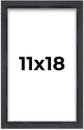 11x18 Shadow Box Frame Contemporary Black | 1'' Depth of Usable Space| Interior Size 11x18 or 18x11 Inches| UV Resistant Acrylic