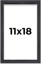 11x18 Shadow Box Frame Contemporary Black | 1'' Depth of Usable Space| Interior Size 11x18 or 18x11 Inches| UV Resistant Acrylic
