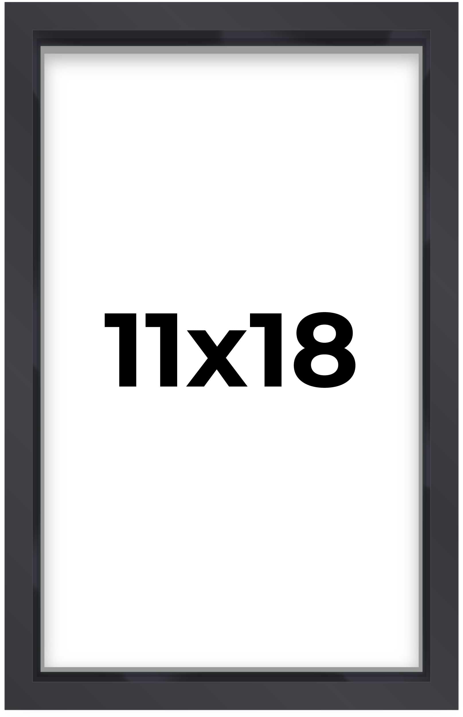 11x18 Shadow Box Frame Contemporary Black | 1'' Depth of Usable Space| Interior Size 11x18 or 18x11 Inches| UV Resistant Acrylic