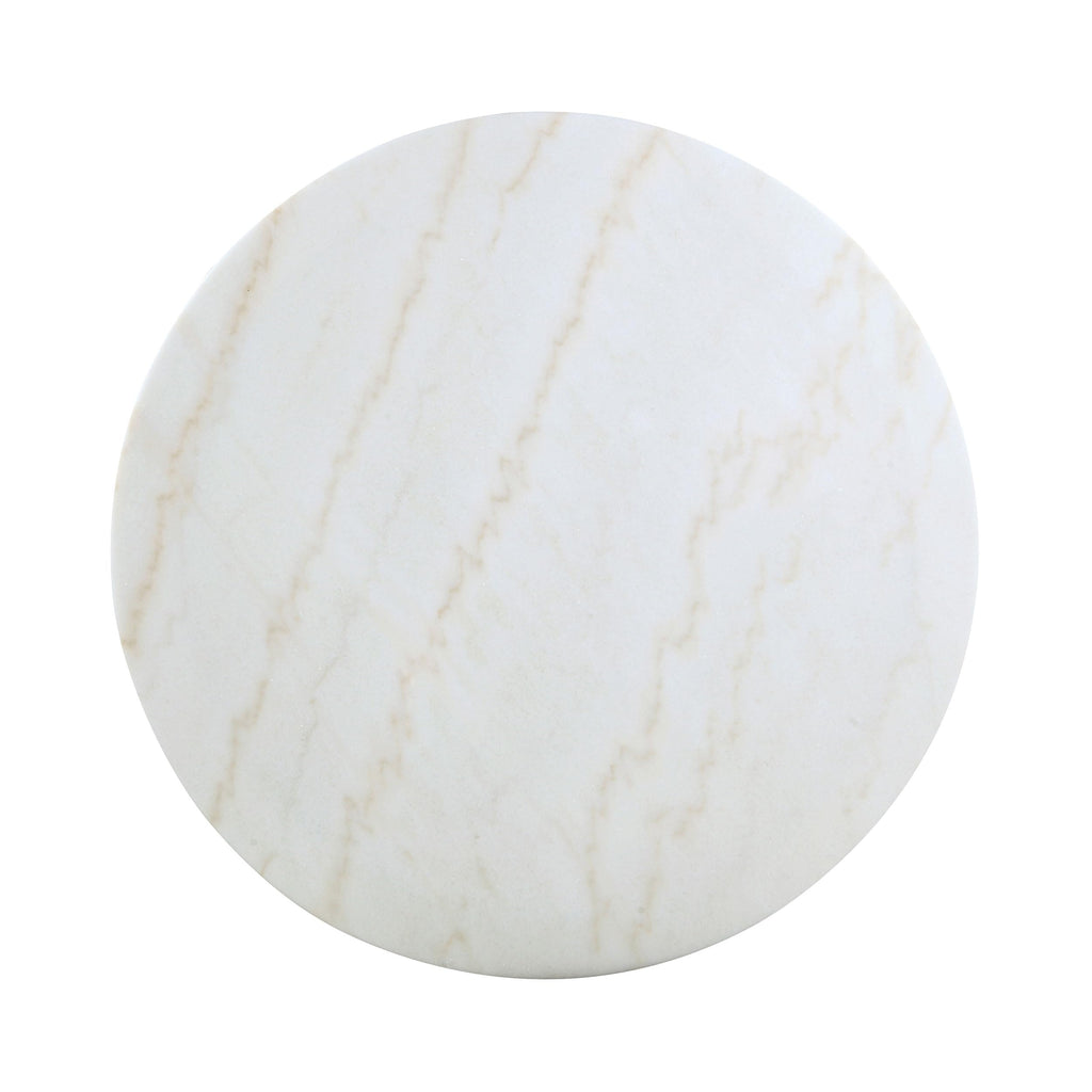 Coaster Home Furnishings Kella Round Marble Top Dining Table White and Gold