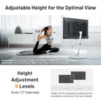 Wall A2 Large Type | Japanese Rolling Portable Free-Standing 45-80 Inch Universal Big Screen Tv Stand With Concealed Caster Wheels | Satin Black