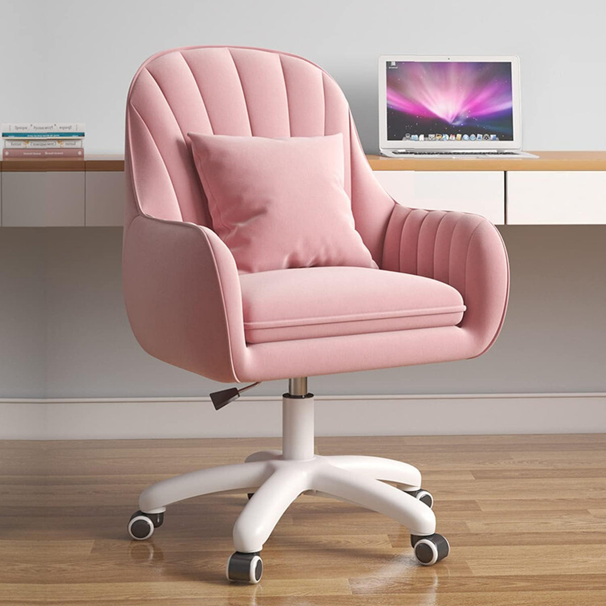 Hdhnba Cute Office Chair Home Computer Chairs Adjustable Task Chairs Modern Office Chair Makeup 360 Swivel Computer Mid Back Cha
