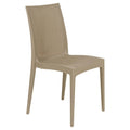 Weave Mace Indoor/Outdoor Armless Dining Chair in Taupe