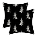 Cxmeifly Christmas Pillow Covers 20X20 Inch Set Of 2 Black Cream Christmas Tree Decor Throw Pillows Winter Xmas Holiday Outdoor