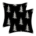 Cxmeifly Christmas Pillow Covers 22X22 Inch Set Of 2 Black Cream Christmas Tree Decor Throw Pillows Winter Xmas Holiday Outdoor