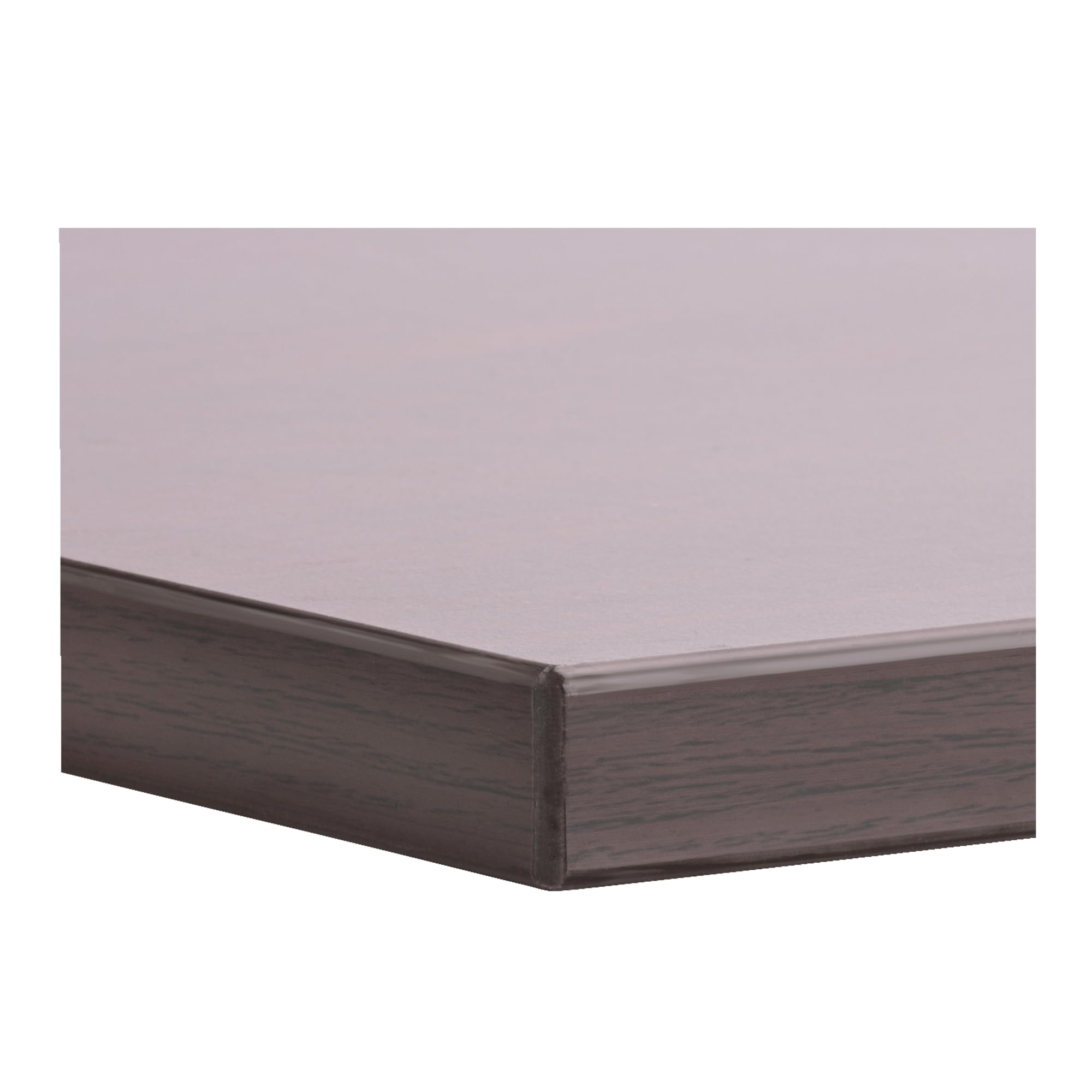 Lorell Quadro Sit/Stand Straight Edge Mahogany Tabletop