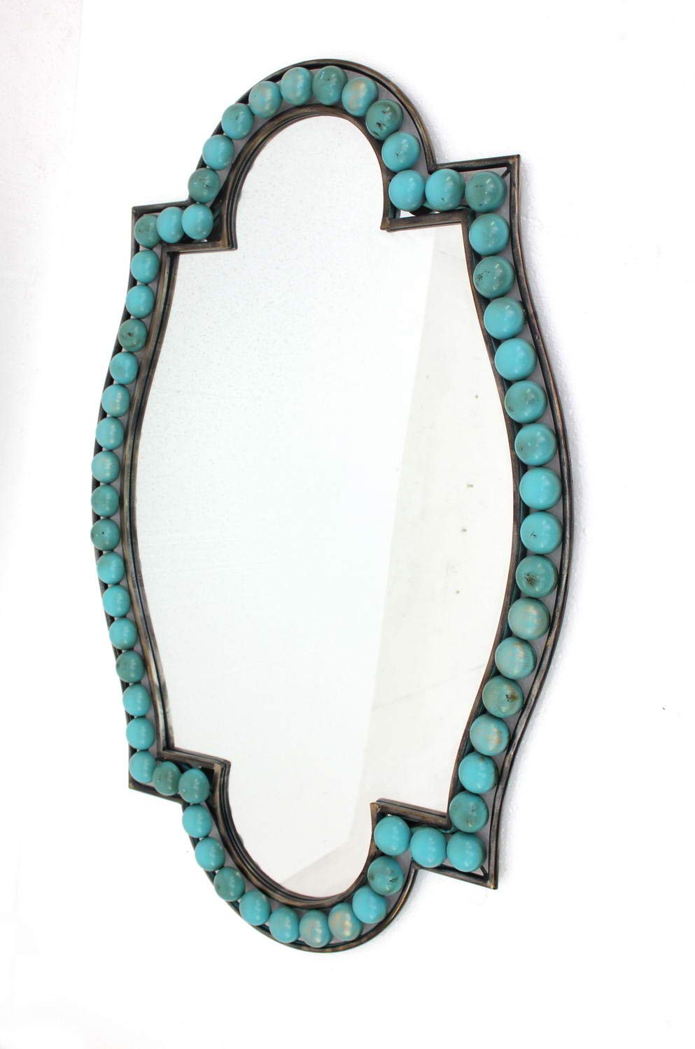 HomeRoots Traditional Dressing Mirror with Decorative Metal Frame