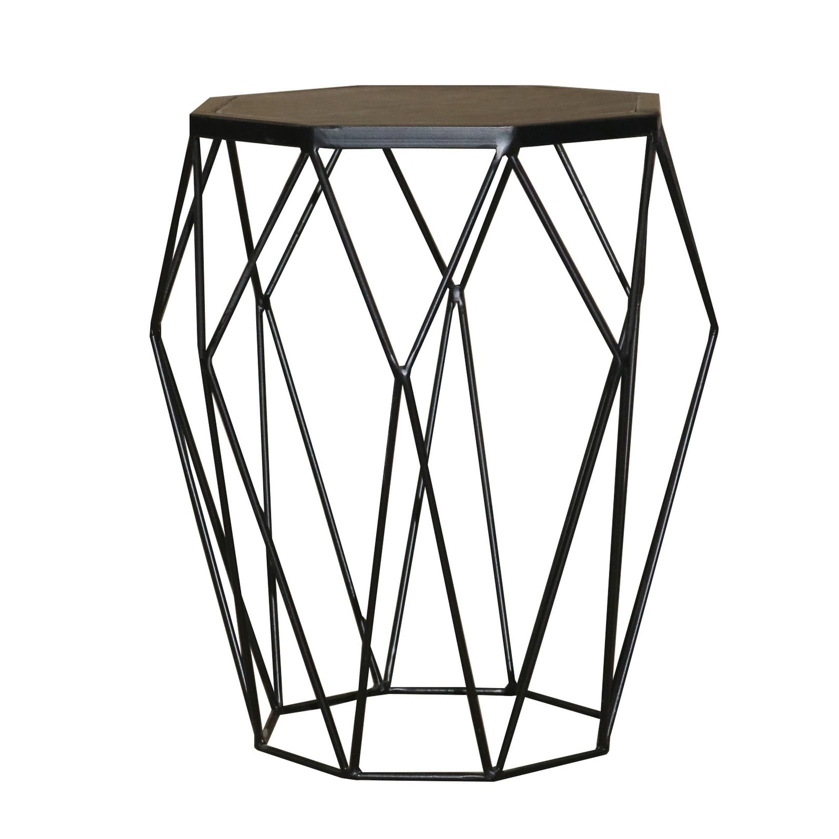 Progressive Furniture Outbound Chairside Table, Natural/Iron