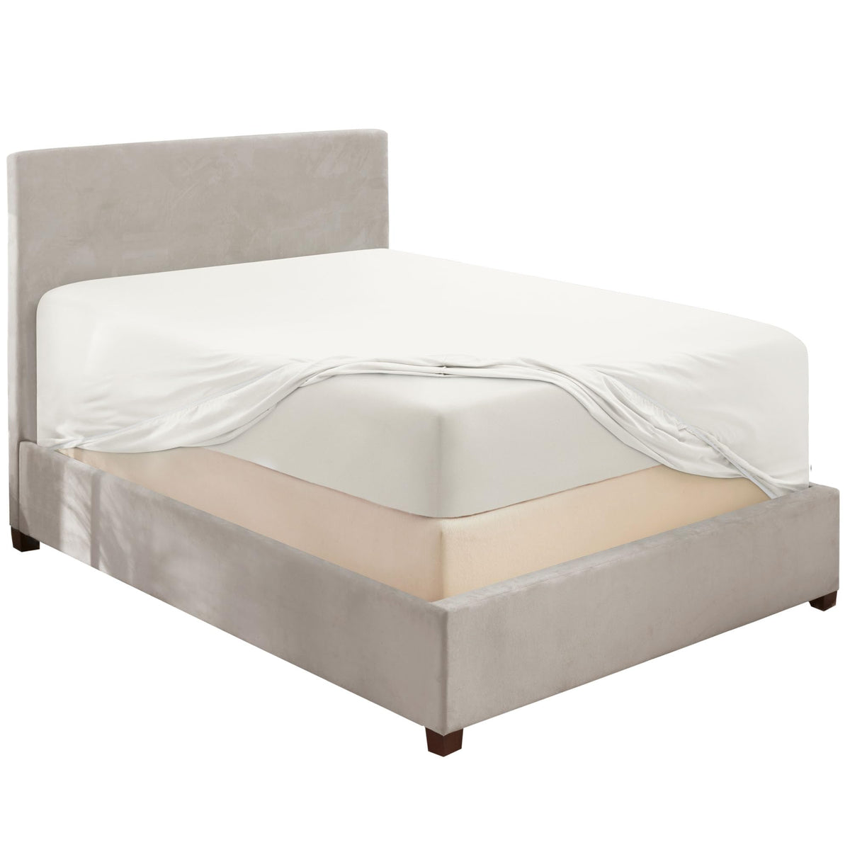 Hearth & Harbor White California King Fitted Sheet, Extra Deep Pocket Cal King Fitted Sheet Only, 1800 Microfiber Fitted Bed Sheet, Ultra Soft Fitted Sheet California King Fits Up To 24 Inch Mattress
