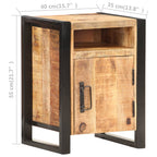 vidaXL Nightstand Storage Bedside Cabinet Nightstand with Door Solid Wood Mango