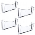 Azar Displays 250045 Clear Plastic Wall Mount File Holder With Magnets, Legal(Magnetic), 4-Pack