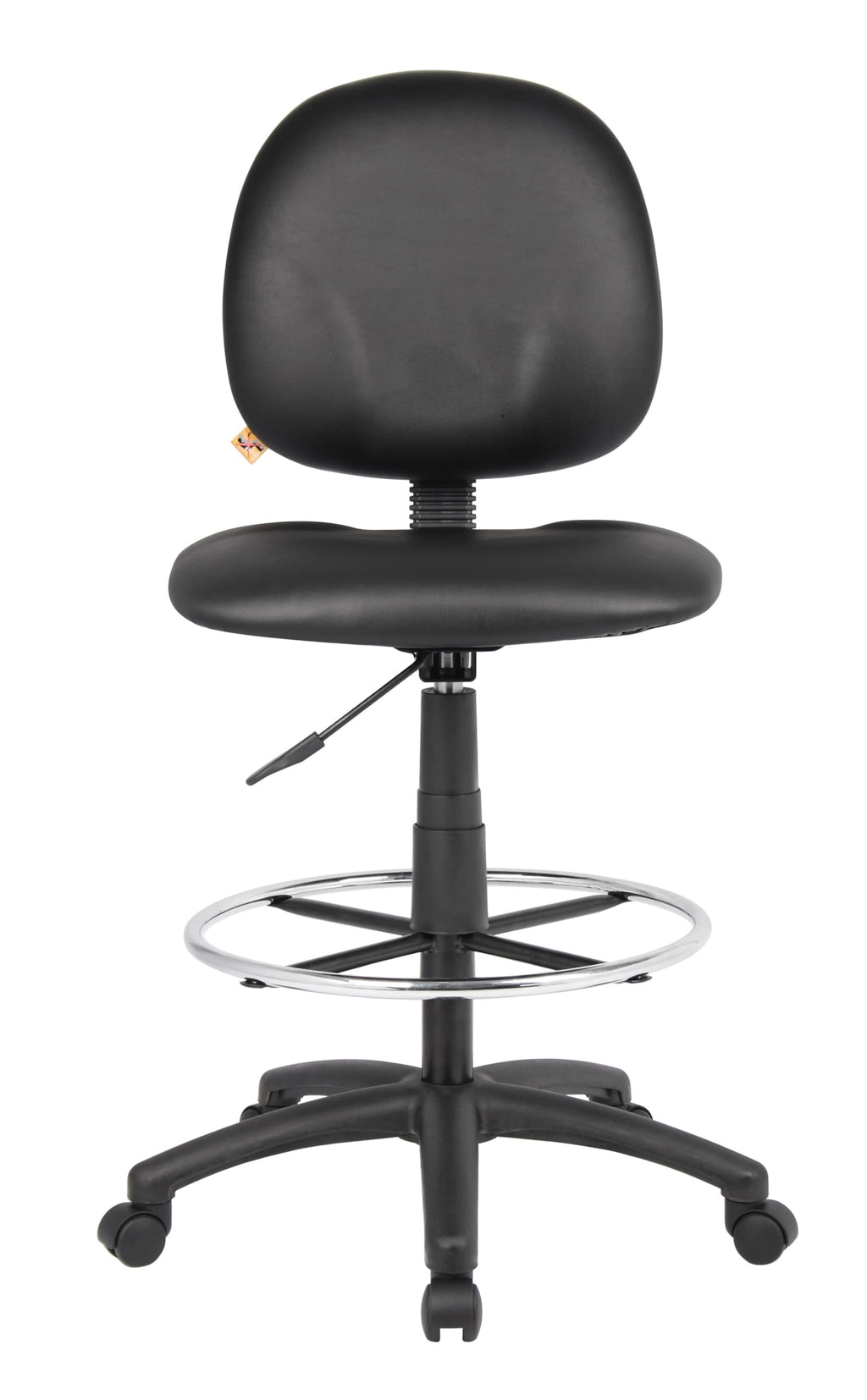 Boss Office Products Stand Up Caressoft Drafting Stool without Arms in Black
