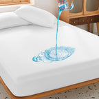2 Pack Twin Waterproof Mattress Protector Deep Pocket Mattress Cover, Soft Breathable Mattress Pad, Fitted Noiseless Waterproof