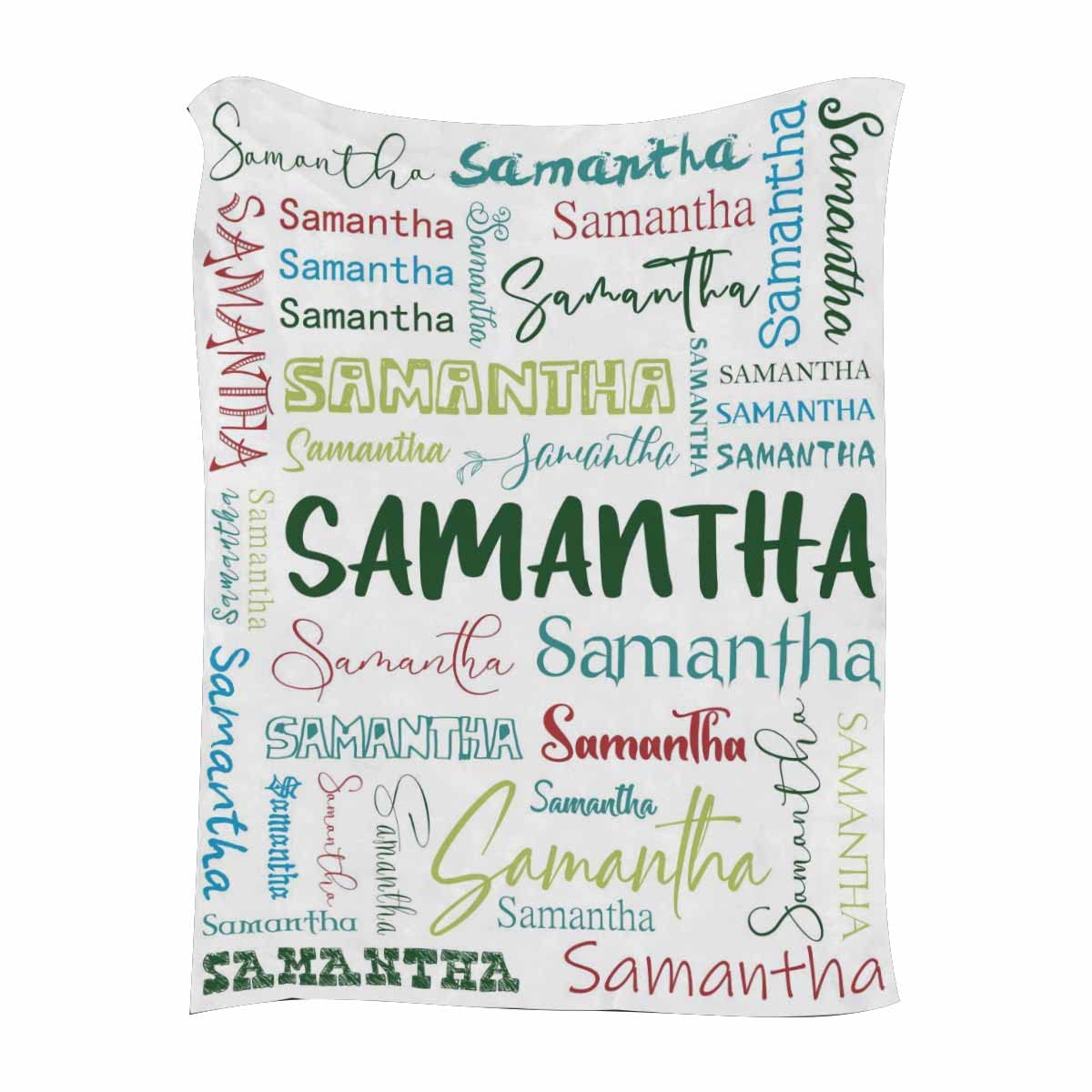 Artsadd Personalized Throw Blanket For Kids Custom Name Blanket Birthday Gifts For Girls & Boys Customized Text Fleece Bed Blank