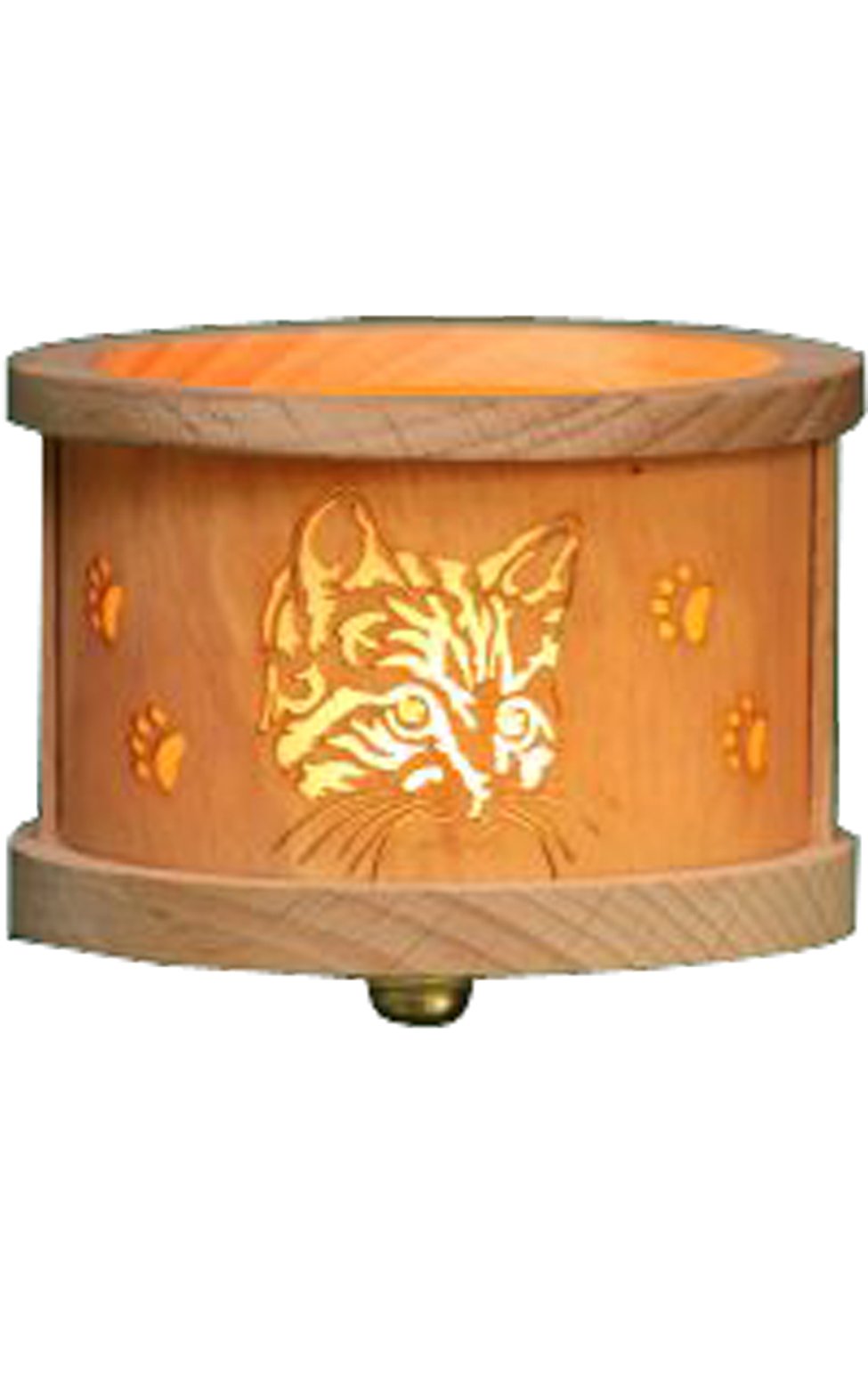 Glasser 4387 Richard Glaesser Tea Light Luminary-Cats-2.5&quot; H W X 3&quot; D, Brown