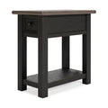 Signature Design by Ashley Tyler Creek Chair Side End Table, Plank-styled Top, Smooth-gliding Drawer, Wood, 14.13 W x 24.13 D x 
