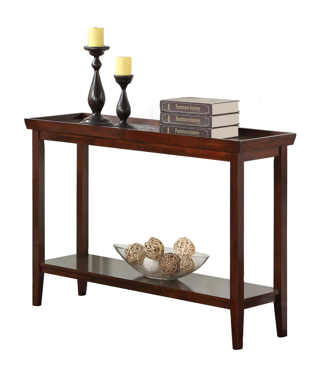 Convenience Concepts Ledgewood Console Table with Shelf, Espresso