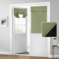 Homeideas 100% Blackout French Door Curtains, Privacy Door Curtains For Door Window, 26 X 40 Inch Room Darkening Curtains, Thermal Insulated Door Window Shades For Bedroom, (1 Panel, Sage Green)