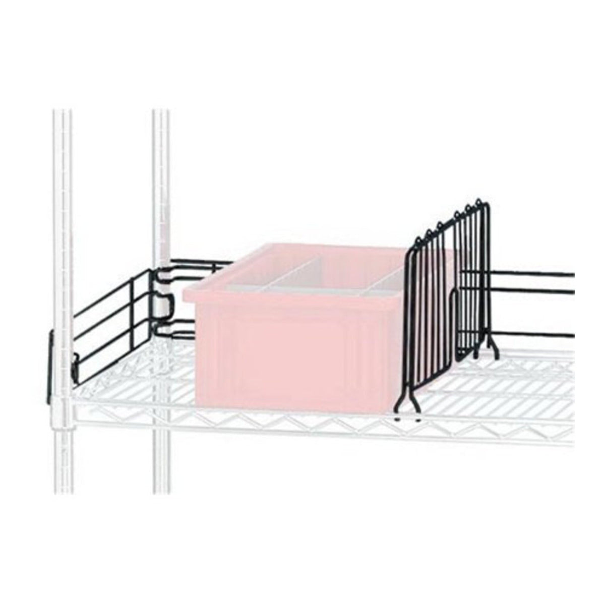 WIRE SHELF DIVIDER BLACK 18in